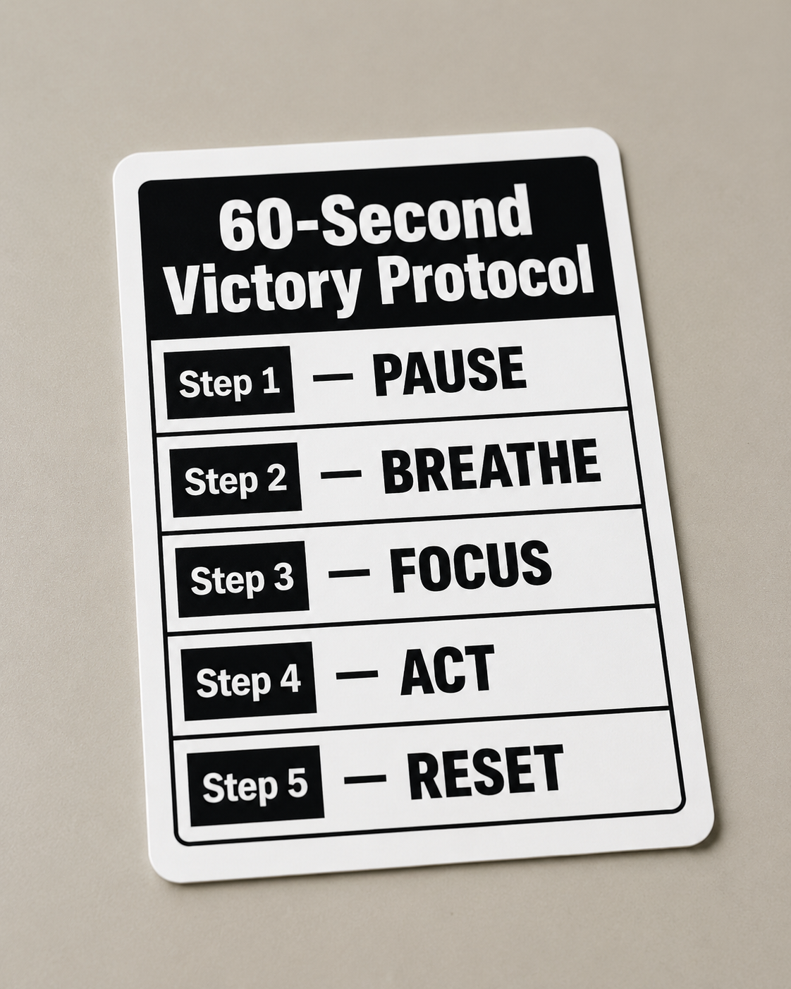 60-Second Victory Protocol